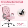 TiramisuBest Pink Polyester Velvet Computer Chair: Swivel, Adjustable, Tilt & Low - Back Support for Comfort - 4 of 4