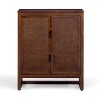 Hatteras Modern Boho Accent Cabinet with Solid Wood & Natural Rattan Accents-Teamson Home - 2 of 4