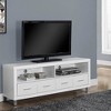 Monarch Contemporary Multimedia Entertainment Center TV Stand w/ Storage, White - 2 of 4