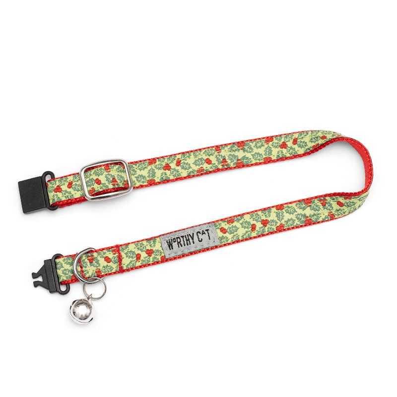 The Worthy Dog Holly Breakaway Adjustable Cat Collar - Green - One Size, 2 of 4