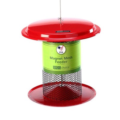 Birds Choice Magnet Mesh Black Oil Sunflower Bird Feeder - Red