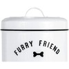 Amici Pet Dog Kiss Food Canister, X-Large with 140oz Capacity, Airtight Seal, Removable Lid, Metal Handle, and White Dog Kiss Design - 3 of 4