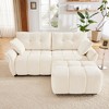 78.7" Chenille Modular L-Shaped Sectional Sofa with High-Resilience Cushions and Ottoman for Small Living Room - 2 of 4