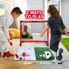 ESPN Soccer Goal and Hockey Goal Combo Set for Kids, Includes Mini Soccer Ball, Hockey Ball, and Mini Hockey Stick - 2 of 4