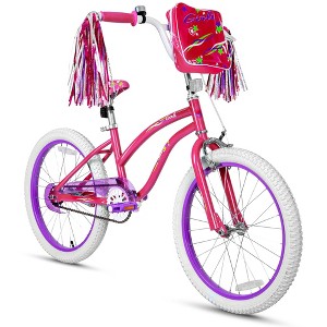 Hykolity Kids Bike Girl Bicycle 20 inch for Children Age 6-12 Years Old Height 48-62 in Tween Cycling Front Hand Brakes Sport Outdoor Bikes - Cherry - 1 of 4