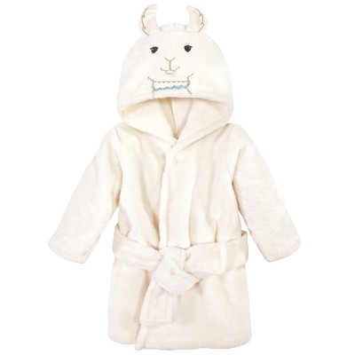 Little Treasure Baby Unisex Plush Bathrobe, Neutral Llama, 0-9 Months