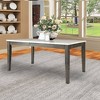 64" Merel Dining Table White Marble/Gray Oak - Acme Furniture: Sturdy Wood, Seats 6 - 2 of 4