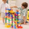 Joyfy 207 Pcs Glowing Marble Run, Engineering & Building Blocks Toys with 5 Glow in The Dark Glass Marbles, Birthday Easter Gift for Boys & Girls - 4 of 4