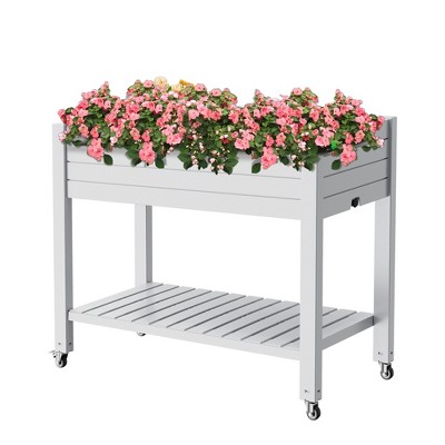 Lirago,17.72"D*43.31"W*33.66"H,Self-Watering Raised Garden Bed - Large Capacity Planter with Built-in Water Reservoir