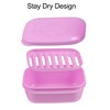 Unique Bargains Plastic Soap Dish Keep Soap Dry Soap Cleaning Storage Drill  Free Soap Holder For Home Bathroom Kitchen 1 Pc Pink : Target