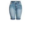 Women's Plus Size Killer Pins Short - light denim | CITY CHIC - 4 of 4