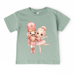 Pink Nutcracker Ballerina - Youth Short Sleeve Graphic T-Shirt and Toddler Short Sleeve Graphic T-Shirt - 1 of 3