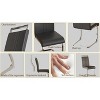 Kumasinova 18.9" Modern PU Leather Dining Chairs,Set of 2/4,High Back Armless Chairs with C-Shaped Silver Metal Legs for Dining Room&Kitchen - 2 of 4