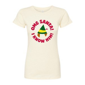 Women's - ELF - Christmas Family Set Omg Santa Fitted Graphic T-Shirt - 1 of 3