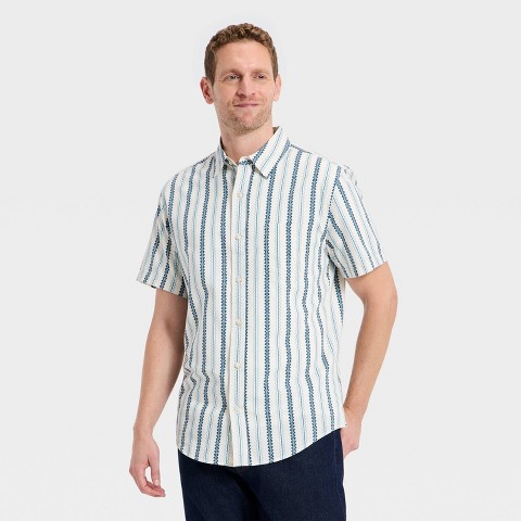 Мужские рубашки Goodfellow & Co Men's Short Sleeve Button-Down Collar Shirt - Goodfellow & Co™ Cream S