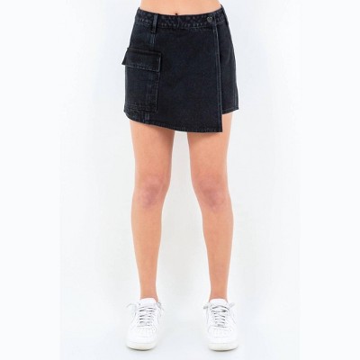 Women's Cargo Pocket Mini Skort With Buttons - American Bazi