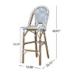 Christopher Knight Home Renne Outdoor French PE Rattan Barstools (Set of 2) - 3 of 4