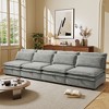 65.35" Double-Layer Cushion Modular Sofa Bed with Built-in Storage & 4 Cushions, Freely Combinable - 3 of 4