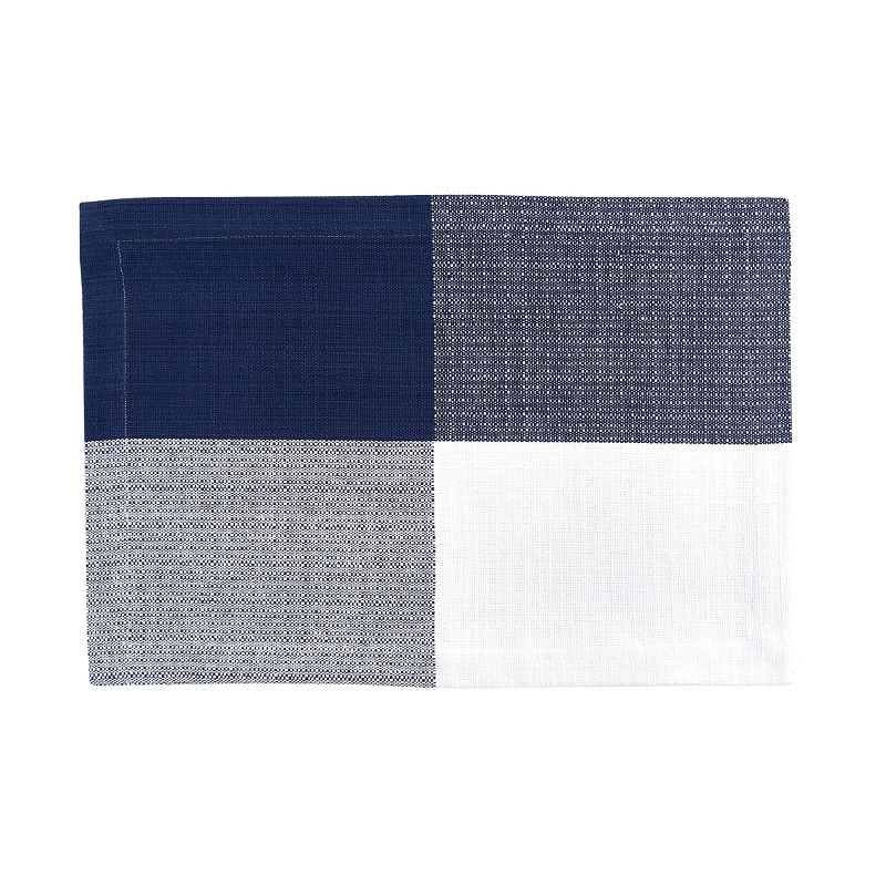 Split P Block Check Woven Placemat Set of 4, 1 of 4