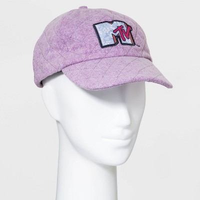 MTV Women's Quilted Fleece Baseball Hat - Purple