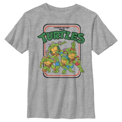 Boy's Teenage Mutant Ninja Turtles Retro Card Frame Logo T-shirt ...