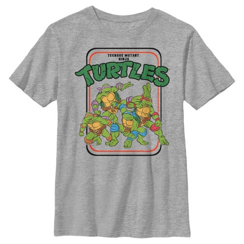 Boy's Teenage Mutant Ninja Turtles Retro Card Frame Logo T-shirt : Target