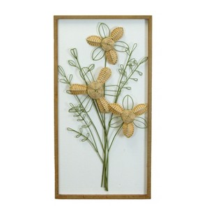 VIP Wood 31.5 in. Green Floral Wall Sign - 1 of 2