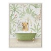 Kate & Laurel All Things Decor 18"x24" Sylvie Lion Cub in Wild Safari Bath Wall Art by Amy Peterson Art Studio White: Nursery Decor - 2 of 4