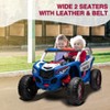 Jojoka 2 Seater 24V Ride on UTV Car 4WD 300W Motors Electric Vehicle w/Remote Control, 4 Shock Absorbers, Leather Seats, Music - 2 of 4