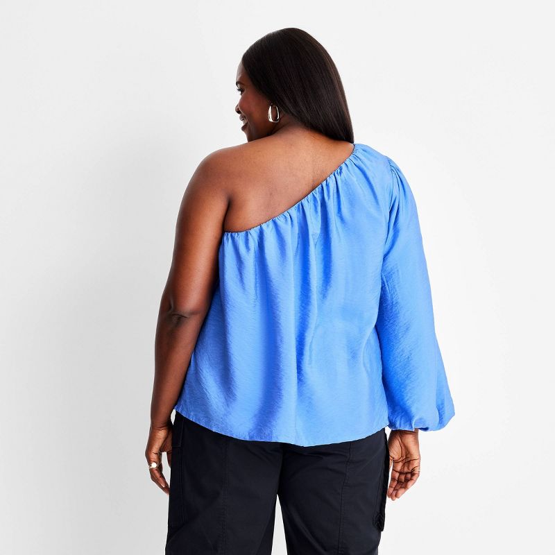 Women's Balloon Sleeve Asymmetrical One Shoulder Top - Future Collective™ with Jenny K. Lopez, 2 of 4
