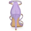 Allegra K Women's Rhinestone Ankle Strap Stiletto Heeled Sandals - 3 of 4