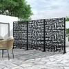 PexFix 47 in. x 72 in. Outdoor Metal Privacy Screen Garden Fence in Streets Pattern in Black - 2 of 4