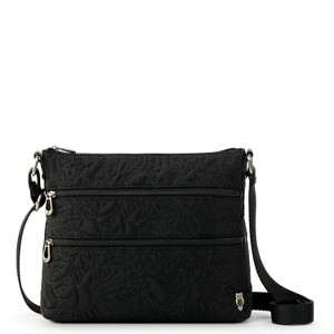 Large Smartphone Crossbody Bag in Eco-Twill, Convertible Purse with Detachable Wristlet Strap, Includes Phone Wallet Pockets, Black Quilted Spirit - 1 of 4