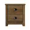 Galano Geordano 2-Drawer Bedside Table Cabinet Nightstand w/Drawers Storage (20 in. × 16.3 in. × 18.9 in.) in Dusty Gray Oak, Knotty Oak, Dark Gray Oak - 2 of 4