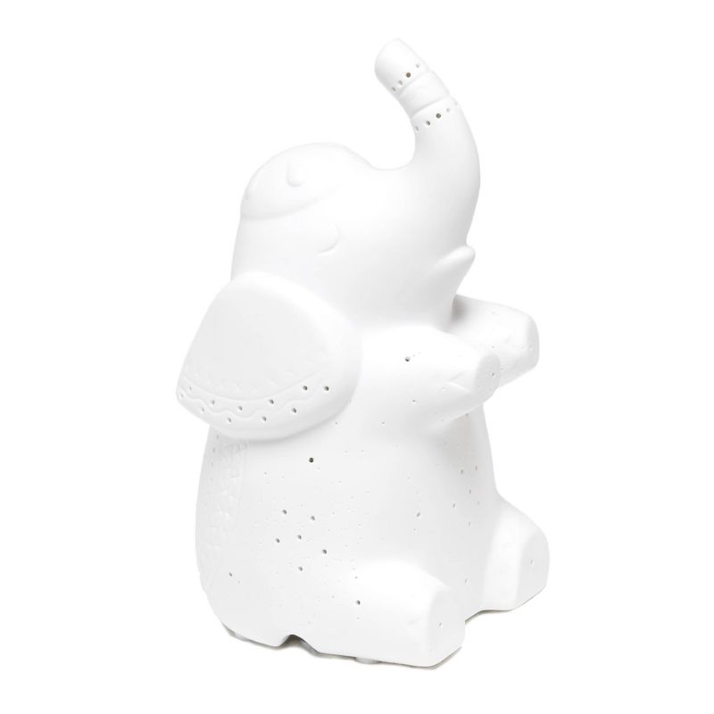 Porcelain Elephant Shaped Table Lamp White - Simple Designs, 1 of 9