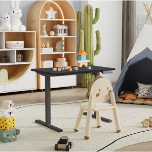 FONTOI Standing Desks with Adjustable Height, Computer Workstation, Stand up Desk for Home Office, Black, 19.7"*28.7"*31.5" - 1 of 4