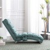 Kumasinova Electric Massage Recliner Chair with 5 Modes, Linen Upholstered Chaise Lounge with Remote Control & Side Pocket, Tufted Accent Chair - 4 of 4