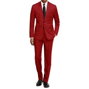 Braveman Men's Formal Two Piece 2-Piece Slim Fit Cut Suit Set - 1 of 4