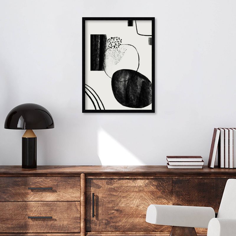 19&#34; x 25&#34; Abstract Composition Charcoal by Teju Reval Wood Framed Wall Art Print - Amanti Art, 6 of 11