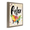 Stupell Industries Relax Rainbow Colors Icon Bath Black Framed Floater Canvas Wall Art - 3 of 4