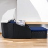 Mshliw 79.9" Outdoor Sun Lounger with Adjustable Canopy, Curved Armrests, and Pillows – PE Rattan Daybed for Patio, Deck, or Garden - 4 of 4