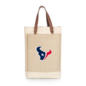 NFL Houston Texans Pinot Jute Insulated Wine Bag - Beige - 1 of 4