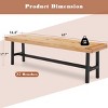 EROMMY Wooden Picnic Bench(Set of 2) - 3 of 4