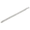 Men's Crucible Stainless Steel Beveled Curb Chain Bracelet (11mm) - Silver  (8.5)