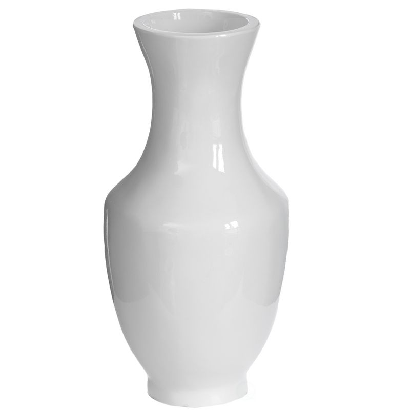 Uniquewise Modern flower vase, White Unique Trumpet Floor Vase, 22-Inch-High Floor Vase, Home Interior Decoration, Modern Floor Vase, Tall Floor Vases, 4 of 6