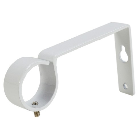 Versailles Home Fashions 2pk Window Curtain Rod Brackets - White : Target