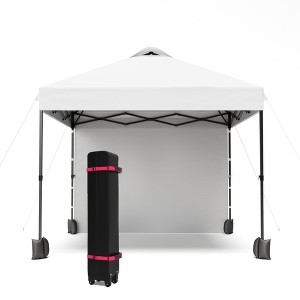 Garvee 10'x10' Outdoor Canopy Tent with Sidewall, Pop up Canopy with Vented Roof, Portable Instant Camping Beach Canopy Tents - 1 of 4