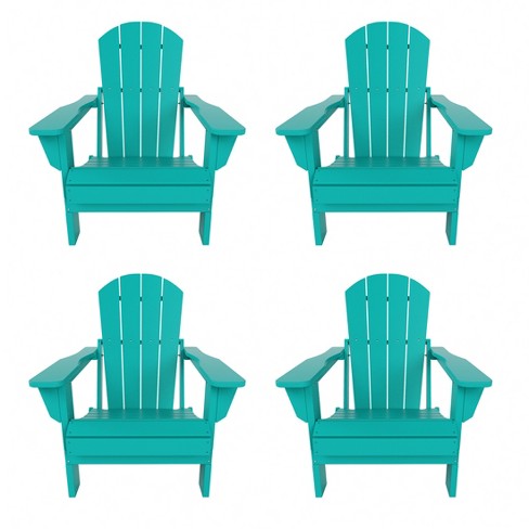 Sedia da giardino Adirondack poggiapiedi Tavolo in HDPE Blu acqua