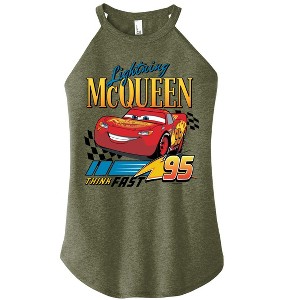Women's - Disney - Lightning McQueen Think Fast Graphic High Neck Tank - 1 of 3