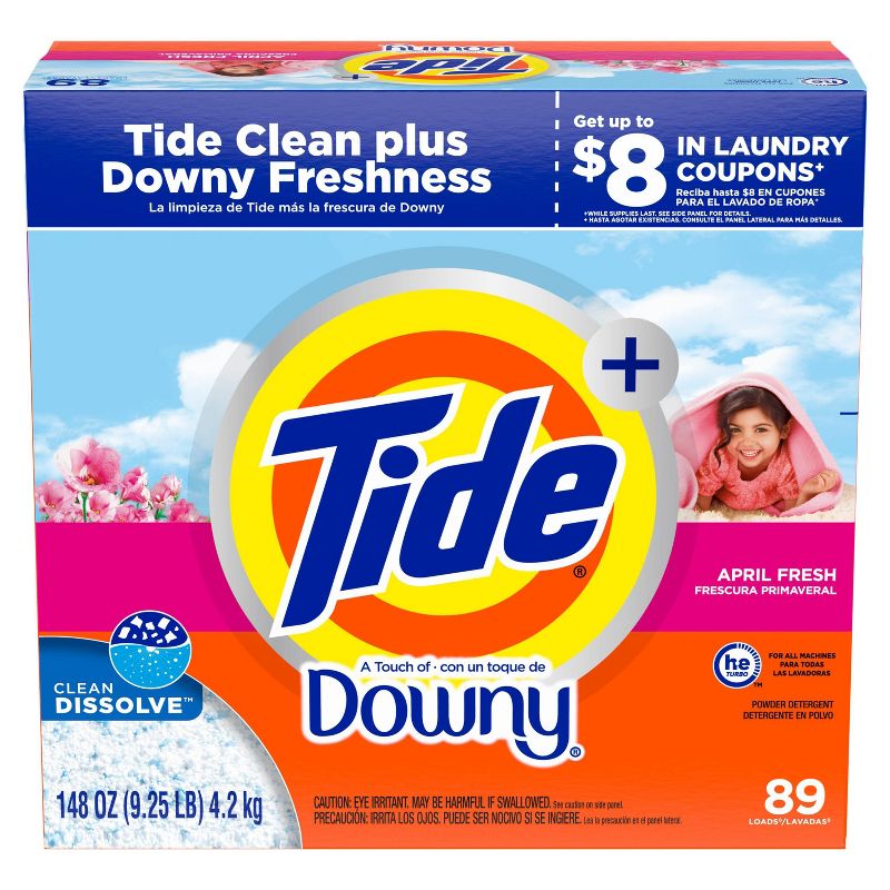 Tide with Downy Powder Laundry Detergent - 148oz/89 Load, 4 of 10